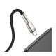 Дата кабель USB 2.0 AM to Lightning 0.25m 2.4A Cafule Series Meta black Baseus (CALJK-01)