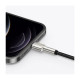 Дата кабель USB 2.0 AM to Lightning 0.25m 2.4A Cafule Series Meta black Baseus (CALJK-01)