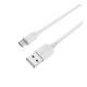 Дата кабель USB 2.0 AM to Micro 5P 1.0m 2.4A BX14 white BOROFONE (6957531089988)