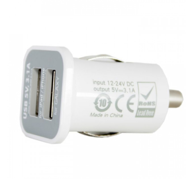 Зарядний пристрій PowerPlant 2*USB, 3.1A (DV00DV5036)