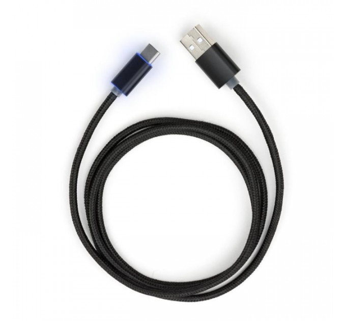 Дата кабеля USB 2.0 AM to USB-C 1.0m LED black Vinga (VCPDCTCLED1BK) Дата кабеля USB 2.0 AM to USB-C 1.0m LED black Vinga (VCPDCTCLED1BK)