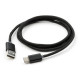 Дата кабеля USB 2.0 AM to USB-C 1.0m LED black Vinga (VCPDCTCLED1BK)