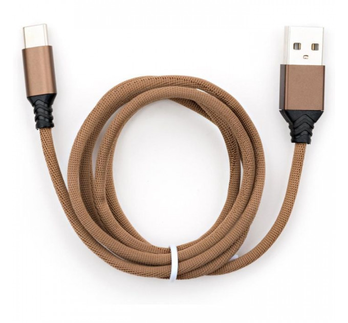 Дата кабель USB 2.0 AM to USB-C 1.0m nylon brown Vinga (VCPDCTCNB21BR) Дата кабель USB 2.0 AM to USB-C 1.0m nylon brown Vinga (VCPDCTCNB21BR)