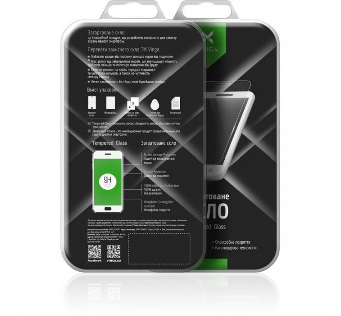 Стекло защитное Vinga для Nokia 7.1 (Black) (VTPGS-N7A1)