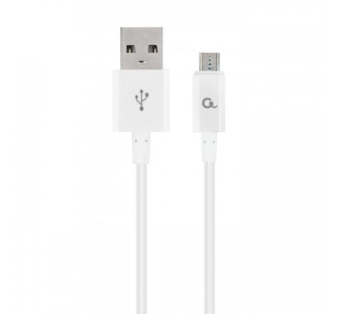 Дата кабель USB 2.0 AM to Micro 5P 1.0m Cablexpert (CC-USB2P-AMmBM-1M-W)
