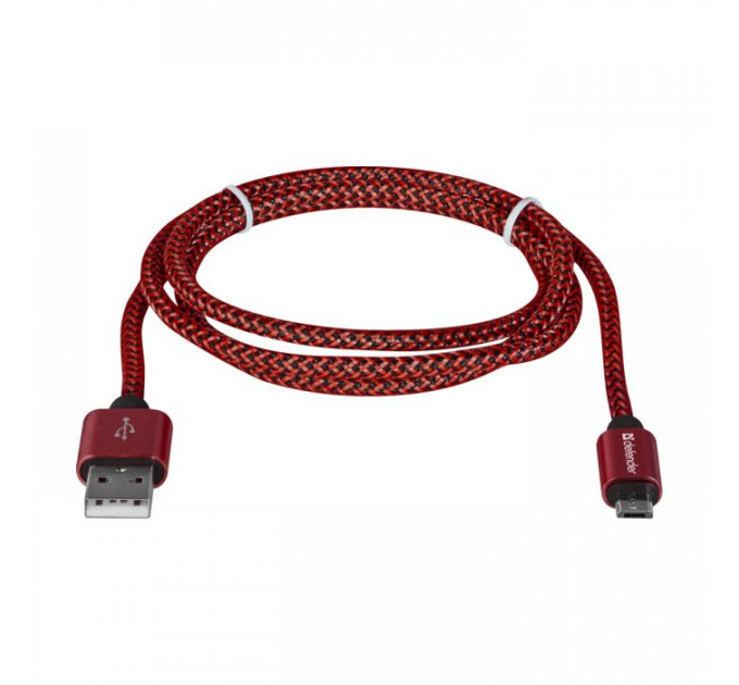 Дата кабель USB 2.0 AM to Micro 5P 1.0m USB08-03T red Defender (87801)