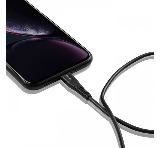 Дата кабеля USB-C to Lightning 1.2m MFI Black Canyon (CNS-MFIC4B)