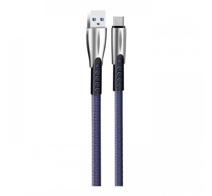 Дата кабель USB 2.0 AM to USB-C 1.0m zinc alloy blue ColorWay (CW-CBUC012-BL)