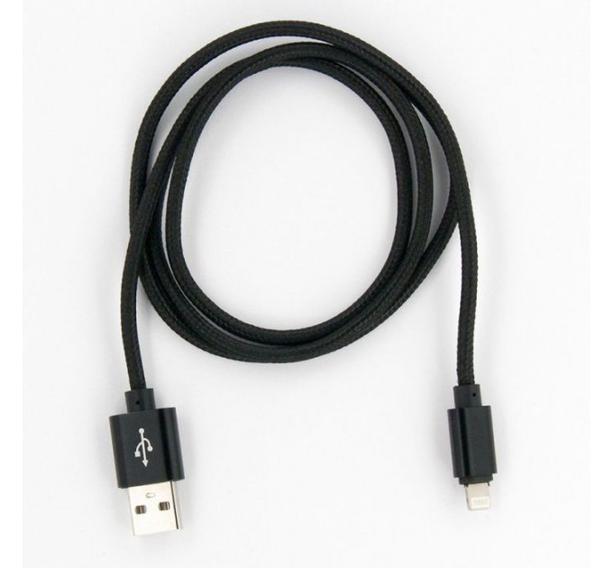 Дата кабель USB 2.0 AM to Lightning 1.0m black Dengos (NTK-L-MT-BLACK)