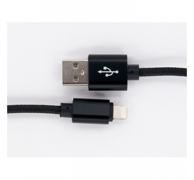 Дата кабель USB 2.0 AM to Lightning 1.0m black Dengos (NTK-L-MT-BLACK)