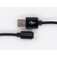 Дата кабель USB 2.0 AM to Lightning 1.0m black Dengos (NTK-L-MT-BLACK)