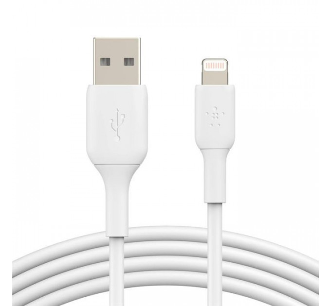 Дата кабель USB 2.0 AM to Lightning 2.0m PVC white Belkin (CAA001BT2MWH)