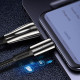 Дата кабель USB 2.0 AM to USB-C 1.0m zinc alloy + led black ColorWay (CW-CBUC035-BK)