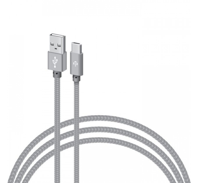 Дата кабель USB 2.0 AM to USB-C 2.0m CBGNYT2 grey Intaleo (1283126489143)