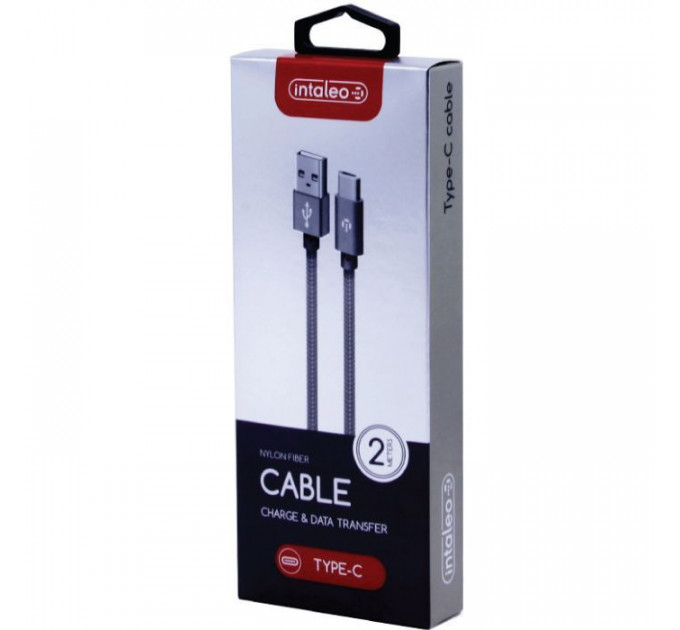 Дата кабель USB 2.0 AM to USB-C 2.0m CBGNYT2 grey Intaleo (1283126489143)