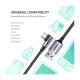 Дата кабель USB 2.0 AM to USB-C 1.0m US284 Angled Alum. Braid Black Ugreen (50941)