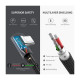 Дата кабель USB 2.0 AM to USB-C 1.0m US284 Angled Alum. Braid Black Ugreen (50941)