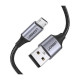 Дата кабель USB 2.0 AM to Micro 5P 2.0m US290 Aluminum Braid Black Ugreen (60148)