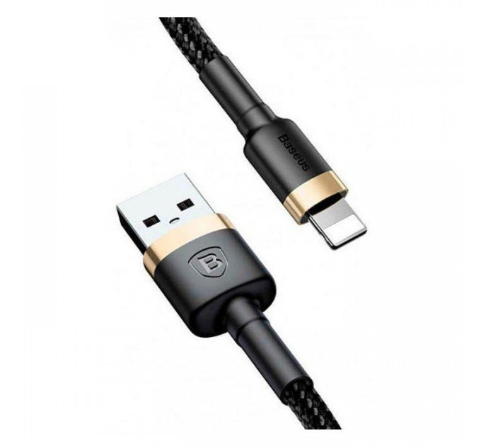 Дата кабель USB 2.0 AM to Lightning 2.0m 1.5A gold-black Baseus (CALKLF-CV1)