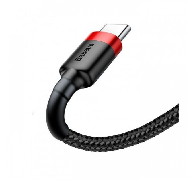 Дата кабель USB 2.0 AM to USB-C 2.0m 2A red-black Baseus (CATKLF-C91)
