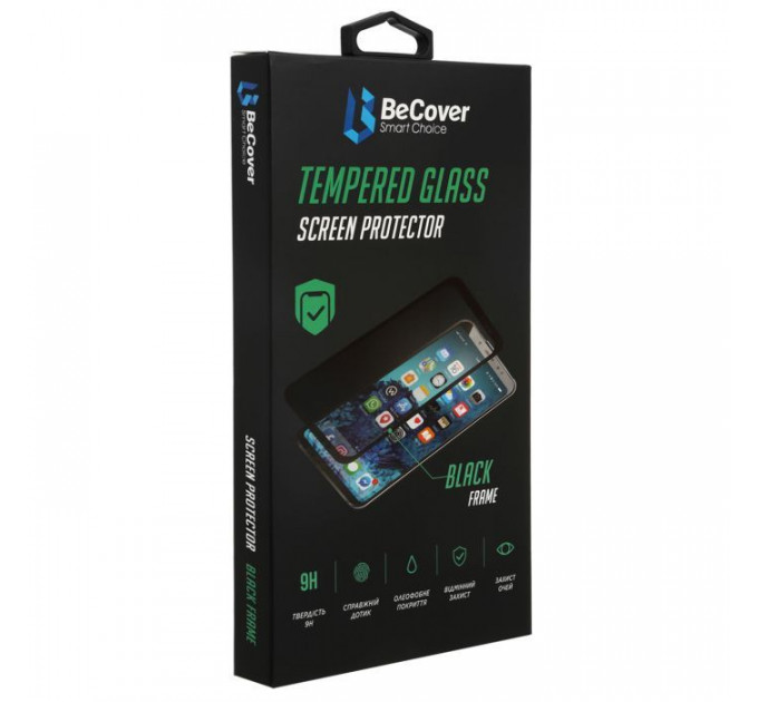 Стекло защитное BeCover Apple iPhone 13\/13 Pro Black (706663)
