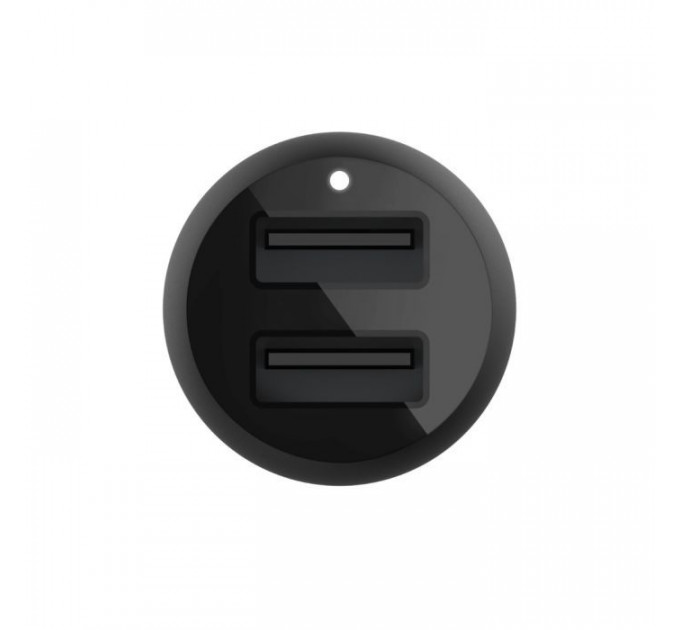 Зарядное устройство для Belkin Car Charger (24W) Dual USB-A, USB-A - Lightning, 1m, black (CCD001BT1MBK)