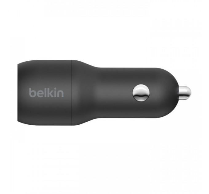 Зарядное устройство для Belkin Car Charger (24W) Dual USB-A, USB-A - Lightning, 1m, black (CCD001BT1MBK)