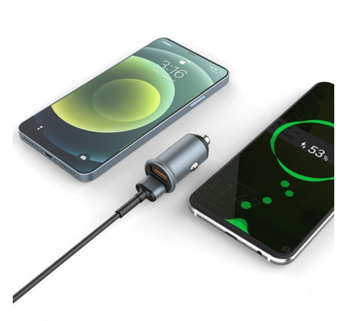 Зарядное устройство для ColorWay 2USB Quick Charge 3.0 (36W) Gray (CW-CHA036Q-GR)