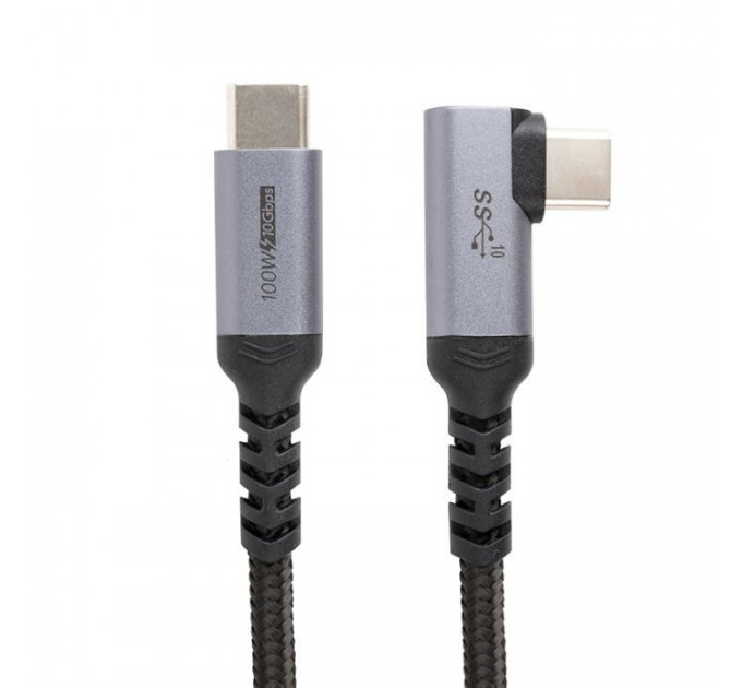 Дата кабель USB-C to USB-C 1.0m 10Gbps, 100W, 20V\/ 5A, 4K\/ 60HZ angel USB3.1 PowerPlant (CA913329)