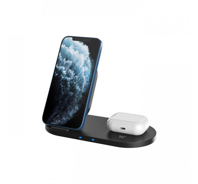 Зарядний пристрій Canyon 2in1 Wireless 10W\/7.5W\/5W Type-C 1.2 m (CNS-WCS202B)