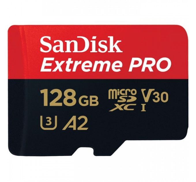 Карта пам/'яті SanDisk 128 GB microSDXC UHS-I U3 Extreme Pro+SD Adapter (SDSQXCD-128G-GN6MA)