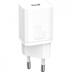 Зарядний пристрій Baseus Super Si 1C 20W With Simple Wisdom Data Cable Type-C\/iP White (TZCCSUP-B02)