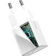 Зарядний пристрій Baseus Super Si 1C 20W With Simple Wisdom Data Cable Type-C\/iP White (TZCCSUP-B02)