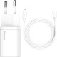 Зарядний пристрій Baseus Super Si 1C 20W With Simple Wisdom Data Cable Type-C\/iP White (TZCCSUP-B02)