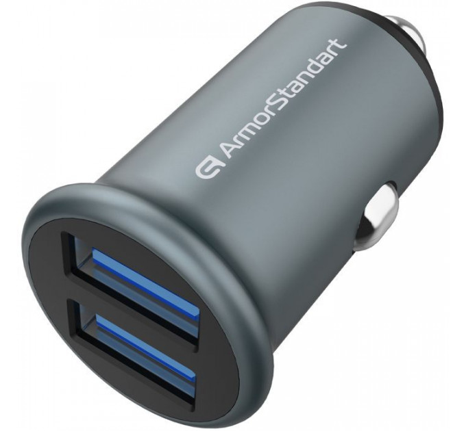 Зарядний пристрій Armorstandart Car 2xUSB QC3.0 Grey (ARM65438)