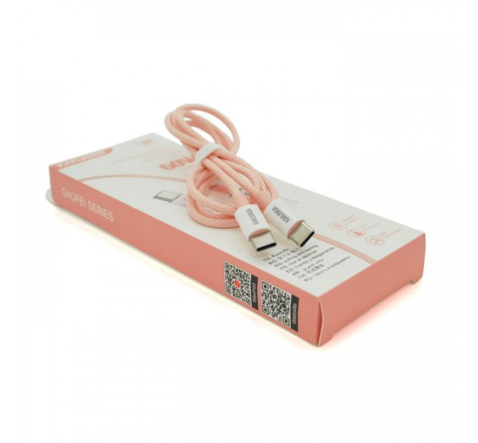 Дата кабель USB 2.0 AM to Lightning 1.0m 2.4A Pink iKAKU (KSC-723-P-L)
