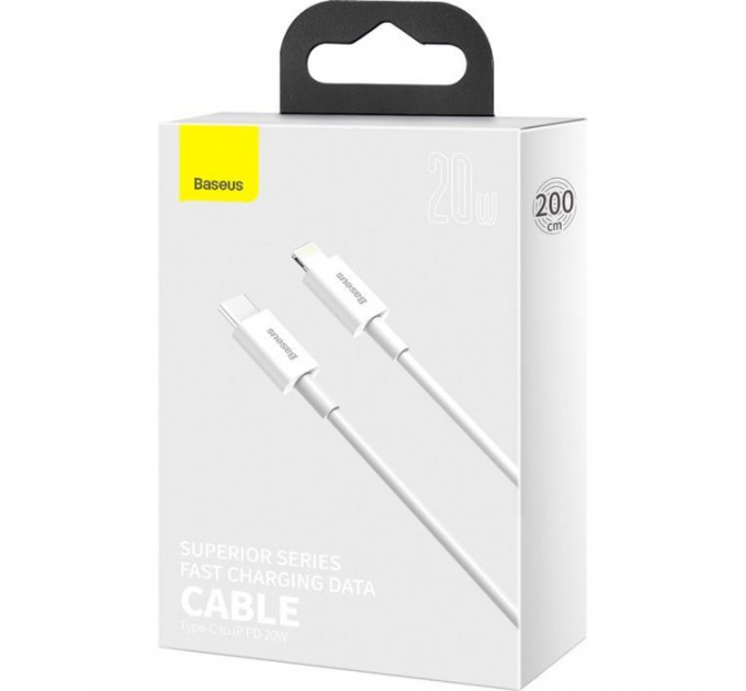 Дата кабель USB-C to Lightning 1.0m 20W Superior Series White Baseus (CATLYS-A02)