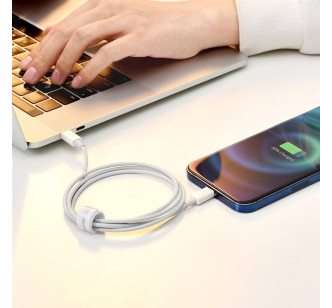 Дата кабель USB-C to Lightning 1.0m 20W Superior Series White Baseus (CATLYS-A02)