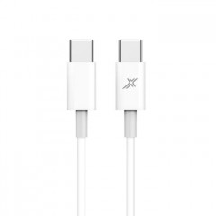 Дата кабель USB-C to USB-C 1.0m 20W CC-03W White Grand-X (CC-03W)