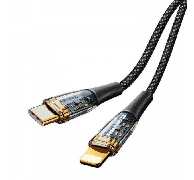 Дата кабель USB-C to Lightning 1.2m 3A 27W black ColorWay (CW-CBPDCL057-BK)