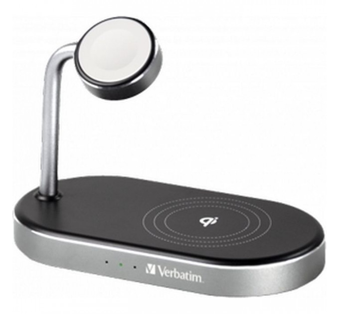 Зарядний пристрій Verbatim 3in1 Apple Watch and iPhone Charging Stand (49556)