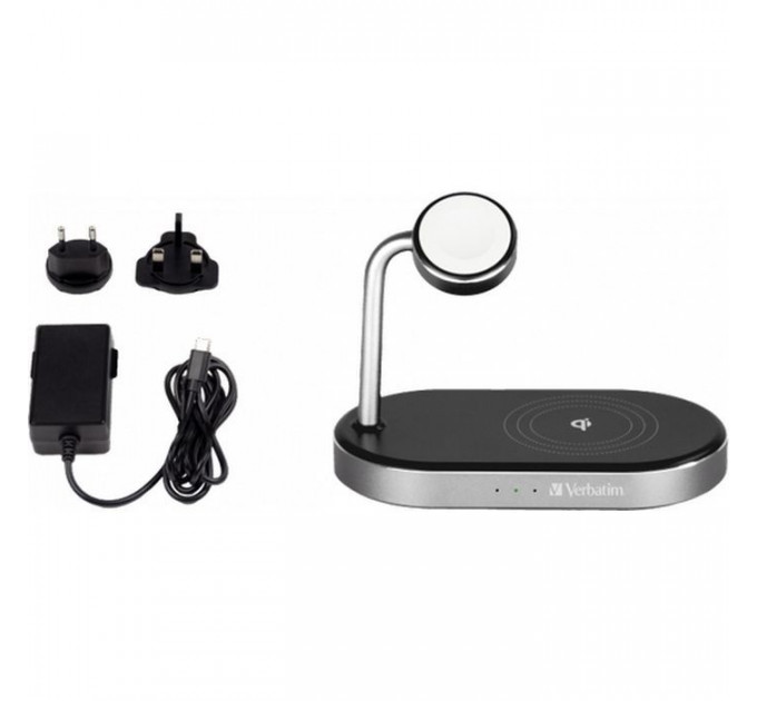 Зарядний пристрій Verbatim 3in1 Apple Watch and iPhone Charging Stand (49556)