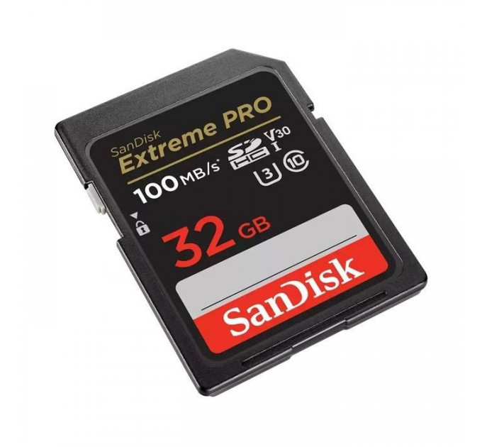 Карта памяти SanDisk 32GB SD class 10 UHS-I U3 V30 Extreme PRO (SDSDXXO-032G-GN4IN)