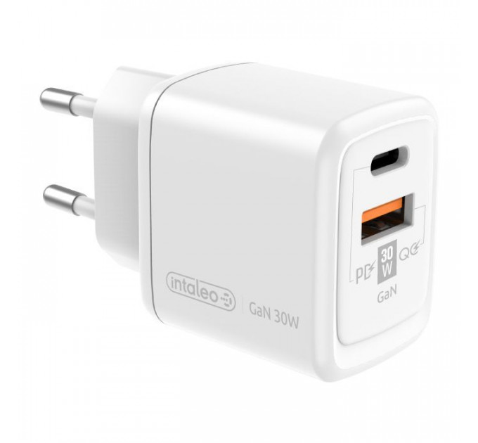 Зарядное устройство для Intaleo 30W GAN USB-C PD+USB-A QC 3.0 white (1283126578274) Зарядное устройство для Intaleo 30W GAN USB-C PD+USB-A QC 3.0 white (1283126578274)