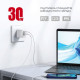 Зарядное устройство для Intaleo 30W GAN USB-C PD+USB-A QC 3.0 white (1283126578274)