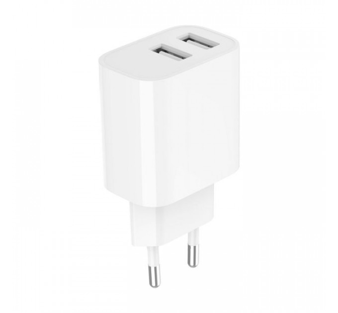 Зарядний пристрій Gembird 2 USB-A 5V\/2.4A (12W) white (TA-UC-2A12-01)
