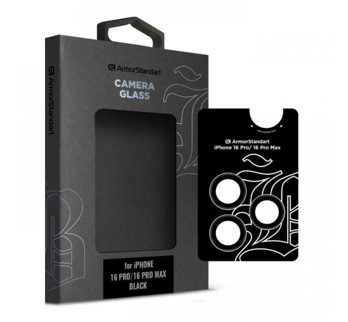 Скло захисне Armorstandart for Camera Supreme BI iPhone 16 Pro\/16 Pro Max Black (ARM79419)