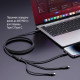Дата кабеля USB-C to Lightning + Micro 5P + USB-C 1.2m 3.0A (PD60W data) Black ColorWay (CW-CBPDU3060-BK)