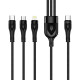 Дата кабеля USB-C to Lightning + Micro 5P + USB-C 1.2m 3.0A (PD60W data) Black ColorWay (CW-CBPDU3060-BK)
