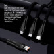 Дата кабеля USB-C to Lightning + Micro 5P + USB-C 1.2m 3.0A (PD60W data) Black ColorWay (CW-CBPDU3060-BK)